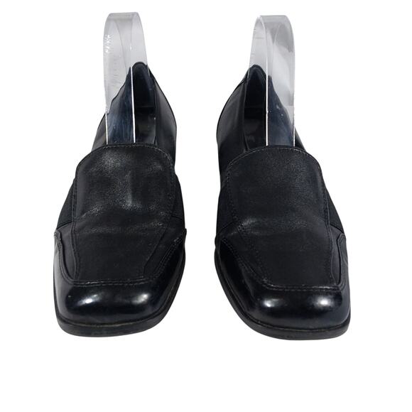 NWOT-1 SHOW! TROTTERS! BLACK GENUINE LEATHER CLASSIC HEELED LOAFERS! SZ 9.5M - Picture 5 of 10